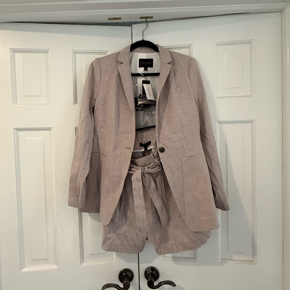 Banana Republic Beige Blazer and Shorts Set